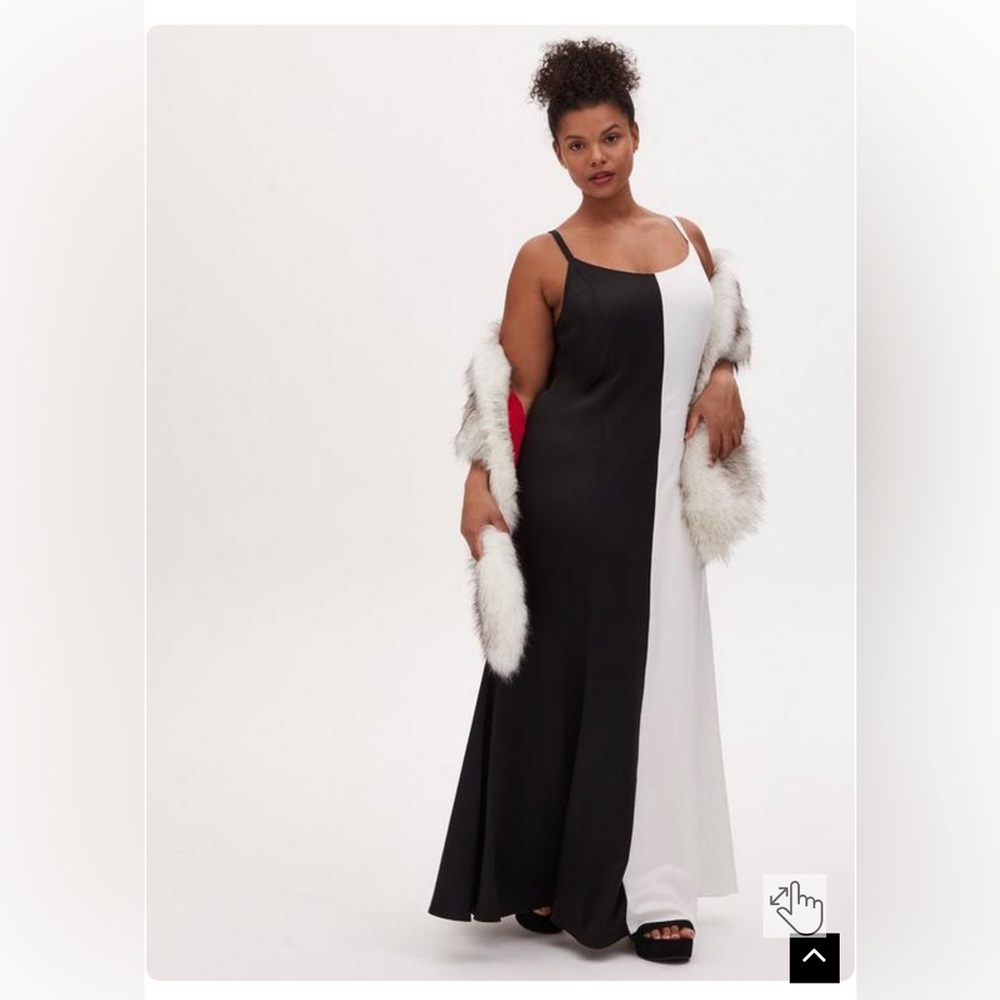 Disney 101 Dalmatians Cruella Black & White Dress- Torrid Size 16